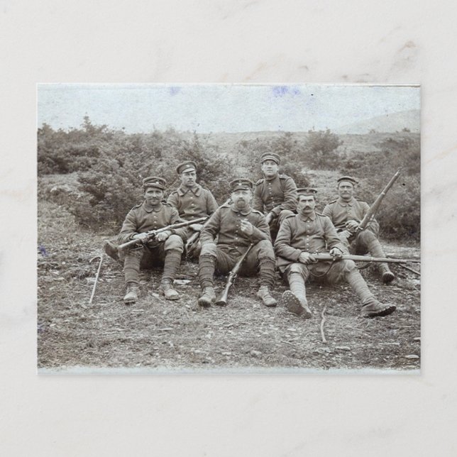 WWI Soldiers Vykort (Framsida)