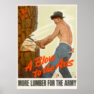 WWII A-glöd till axeln Poster