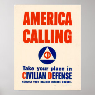 WWII America-anrop Poster