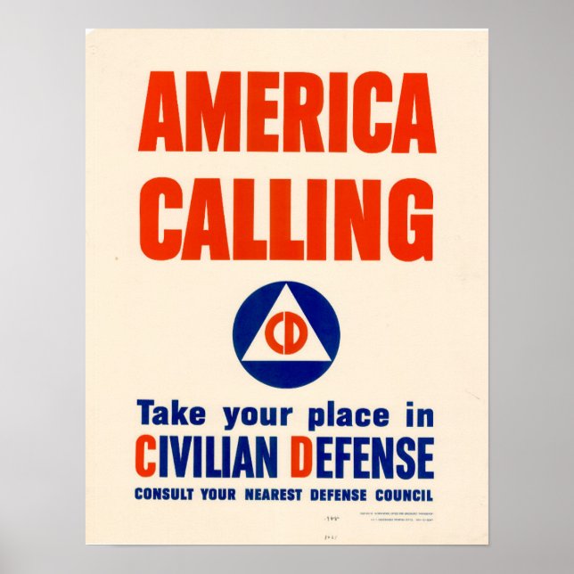 WWII America-anrop Poster (Framsidan)