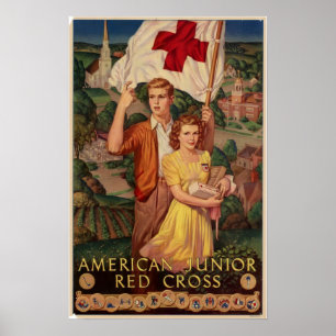WWII American Junior Red Kor Poster