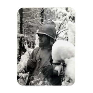 WWII American Soldier i Bastogne Magnet