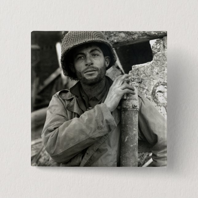 WWII American Soldier in Hurtgen Forest Knapp (Framsida)