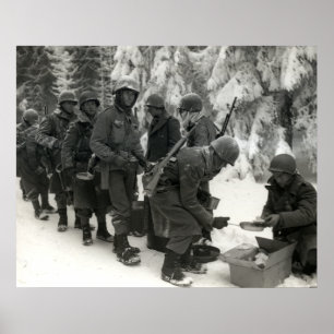 WWII American Soldiers i Belgien Poster