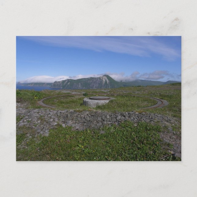 WWII Artillery Mount, Unalaska Island Vykort (Framsida)