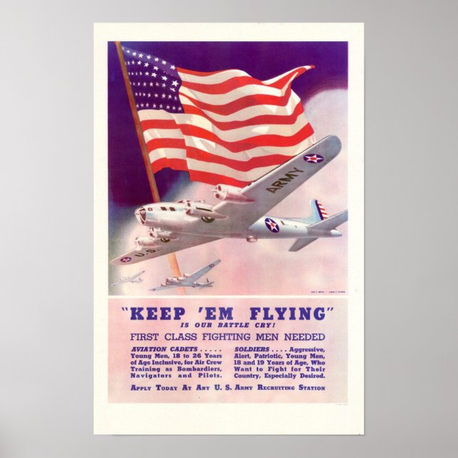 WWII-Behållan Em Flies Poster (Framsidan)
