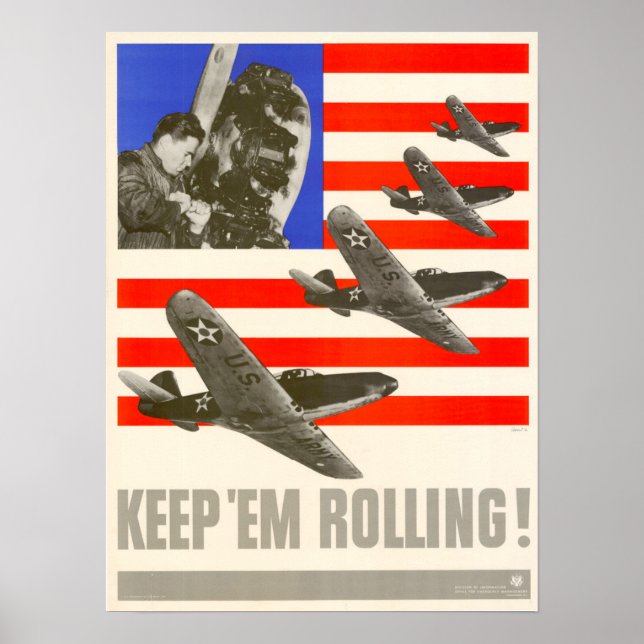 WWII-Behållan "Em Rolling! Poster (Framsidan)