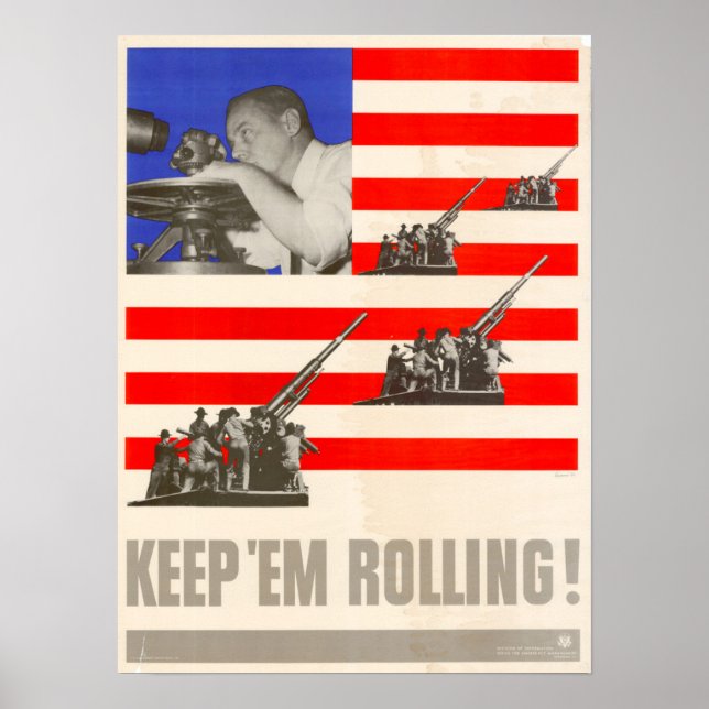 WWII-Behållan "Em Rolling! Poster (Framsidan)