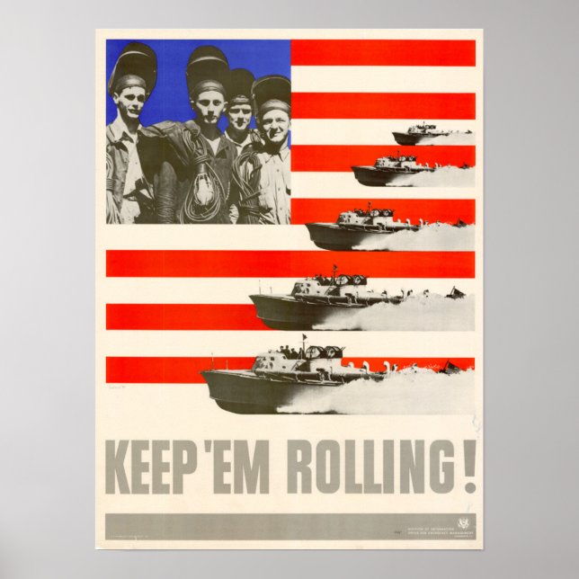 WWII-Behållan "Em Rolling! Poster (Framsidan)