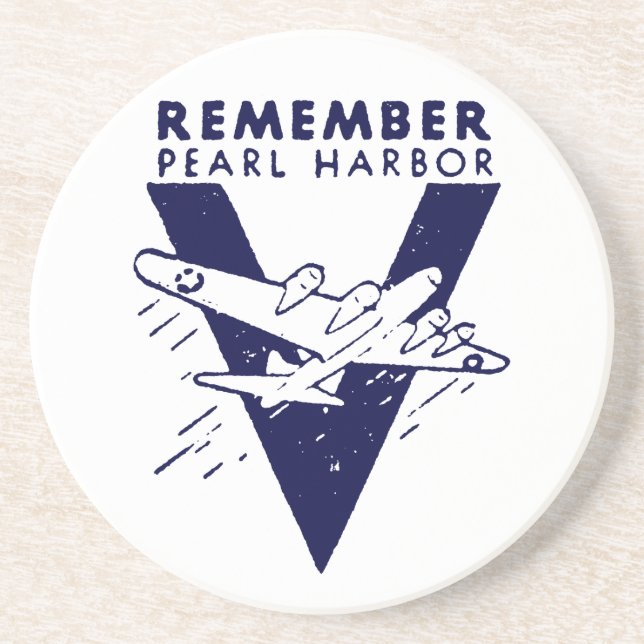 WWII Blue Minns Pearl Harbour Underlägg Sandsten (Framsidan)