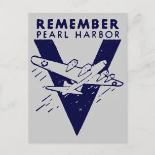 WWII Blue Minns Pearl Harbour Vykort