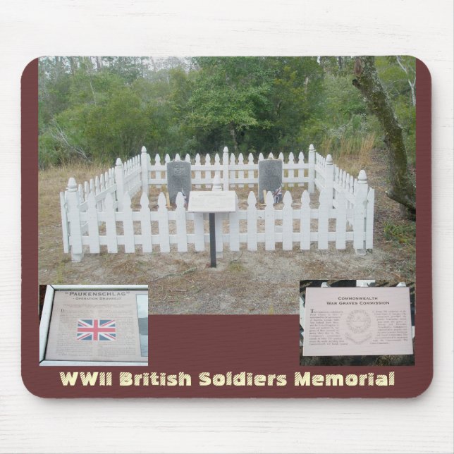 WWII British Graves OBX Mousepad Musmatta (Framsidan)