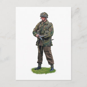 WWII British Paratrooper Vykort