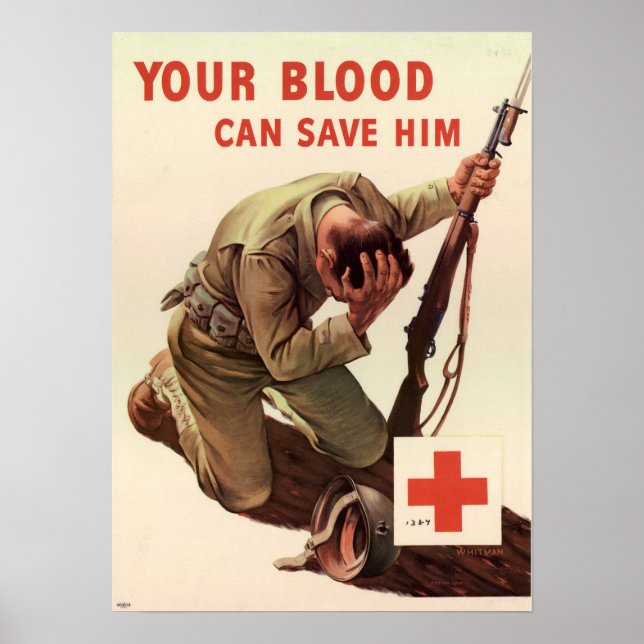 WWII Ditt blod kan Spara honom Poster (Framsidan)