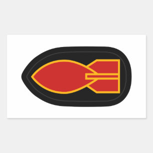 WWII EOD REKTANGULÄRT KLISTERMÄRKE