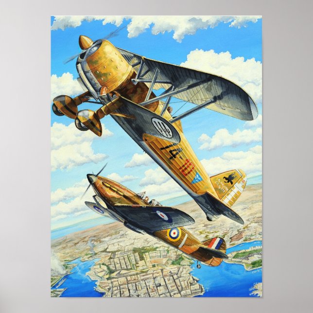WWII FIAT CR.42 POSTER (Framsidan)