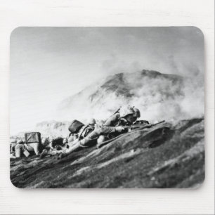 WWII-flottor på den Iwo Jima beachheaden Musmatta