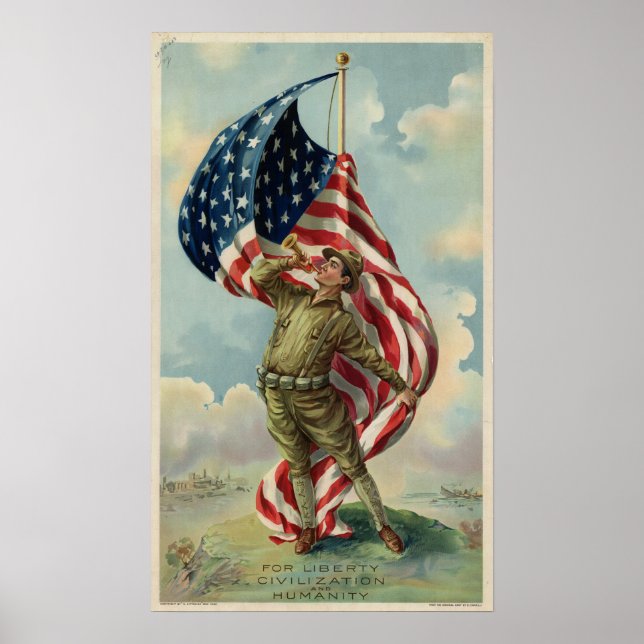 WWII för frihet, civilisation och mänsklighet Poster (Framsidan)