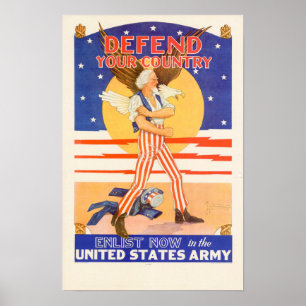 WWII försvarar din Land Poster