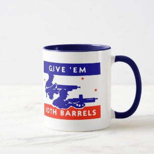 WWII Ge em Båda Barrels Mugg