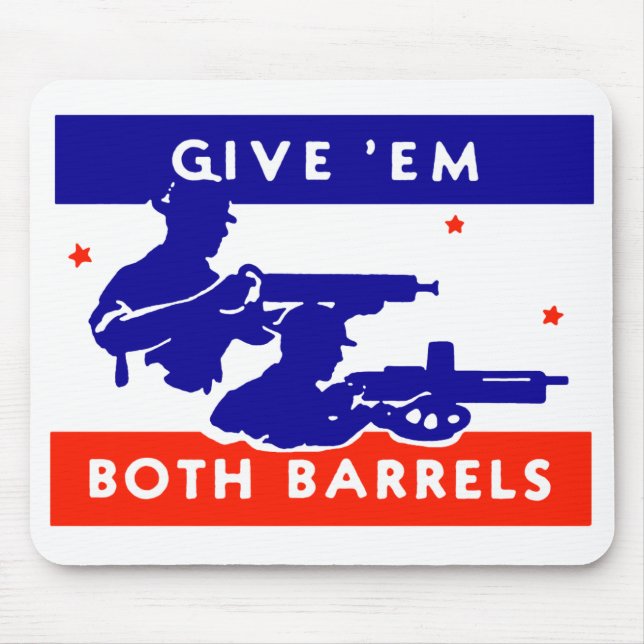 WWII Ge em Båda Barrels Musmatta (Framsidan)