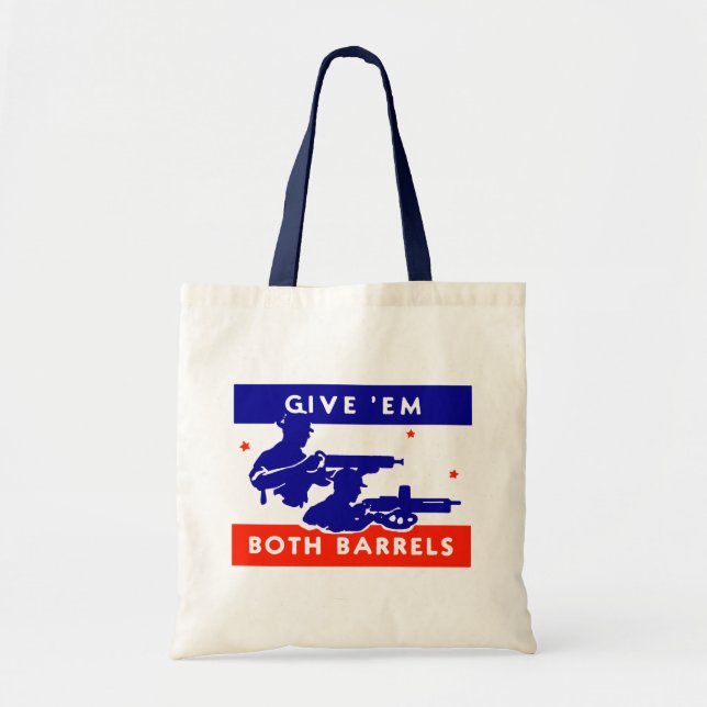 WWII Ge em Båda Barrels Tygkasse (Framsidan)