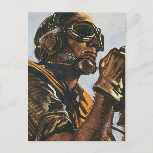 WWII Gunner Vykort (Framsida)