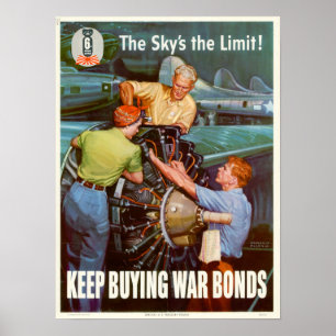 WWII Himlar får gränsvärdet! Poster
