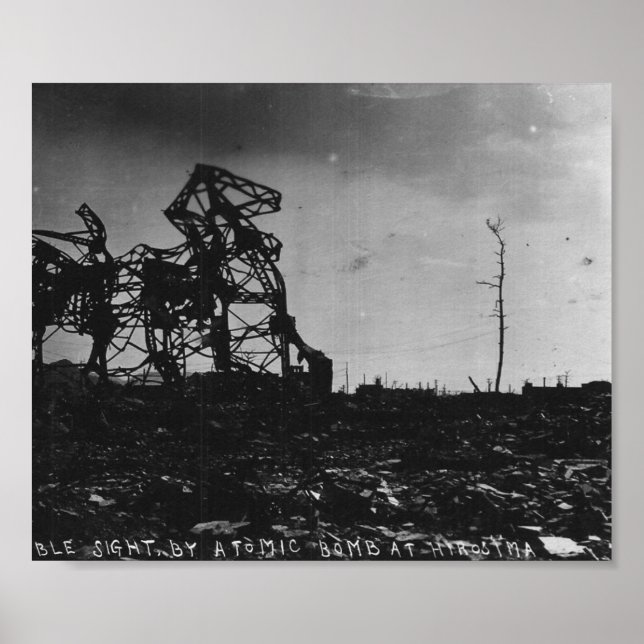 WWII Hiroshima efter atombomb Poster (Framsidan)