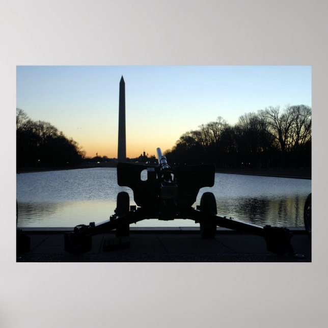 WWII Howitzer Silhouette Poster (Framsidan)