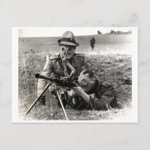 WWII Italienska soldiers Vykort