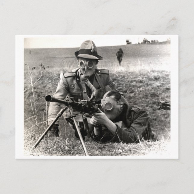 WWII Italienska soldiers Vykort (Framsida)