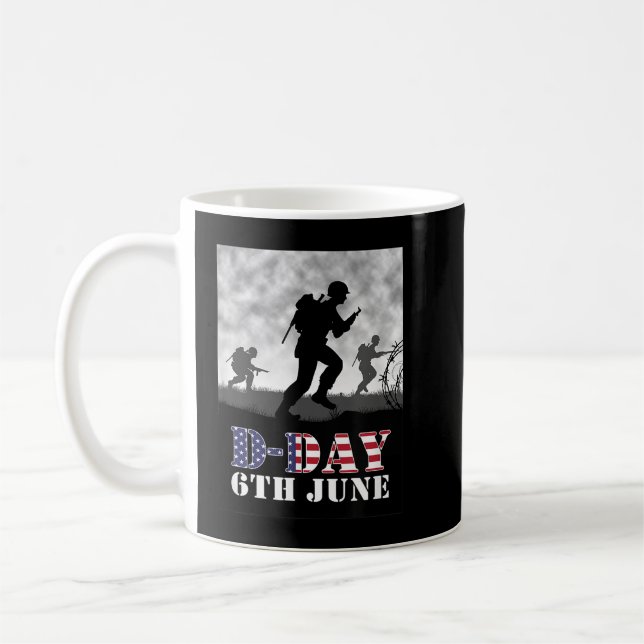 WWII juni 6e 1944 D-dagen 75:e-årsdagen Kaffemugg (Vänster)