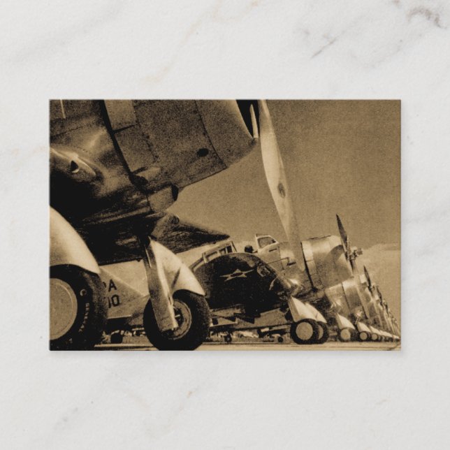 WWII-kämpeflygplan - Douglas SBD Dauntlesses Visitkort (Framsida)