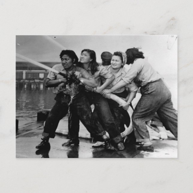 WWII Kvinnor på vykortet Homefront/Krig Effort Vykort (Framsida)