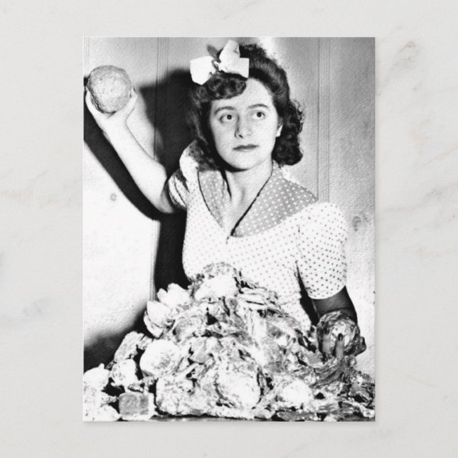 WWII Kvinnor på vykortet Homefront/Krig Effort Vykort (Framsida)