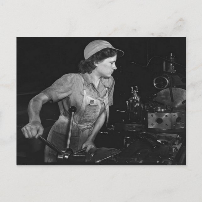 WWII Kvinnor på vykortet Homefront/Krig Effort Vykort (Framsida)