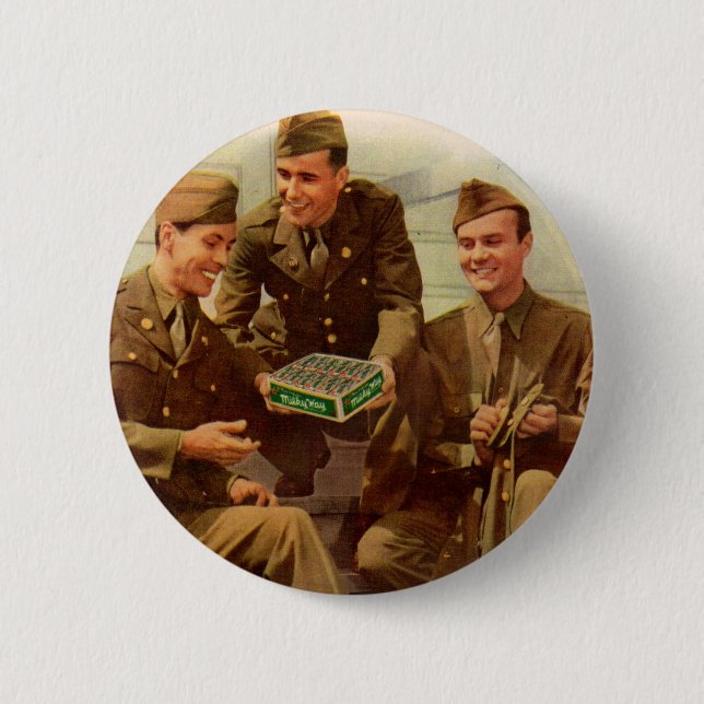 WWII-lödningar på 1940-talet med godis från hemmet Knapp (Framsida)