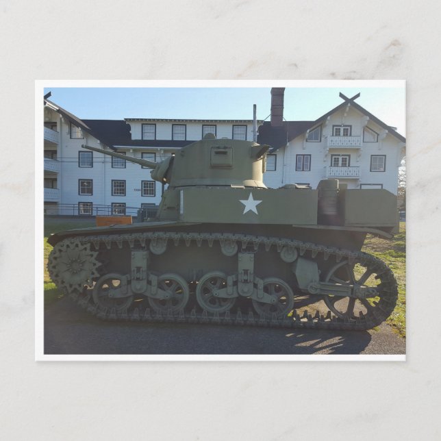 WWII M4 Sherman-stridsvagn Vykort (Framsida)