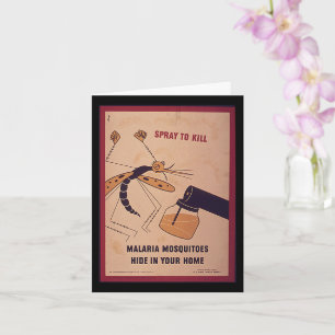 WWII Malaria Mosquitoes Grattisar Kort