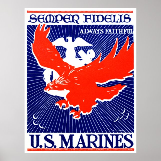 WWII-marinkåren Poster (Framsidan)