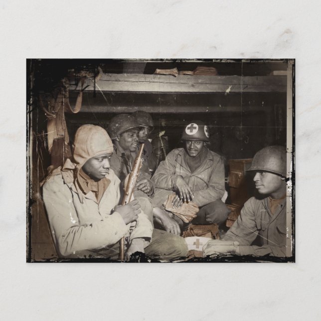 WWII-mediciner som väntar Vykort (Framsida)
