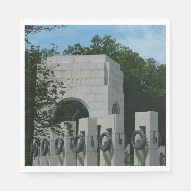 WWII Memorial Wreaths II i Washington DC Pappersservett (Framsidan)