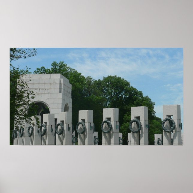 WWII Memorial Wreaths II i Washington DC Poster (Framsidan)