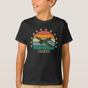 WWII Militärstridsflygplan Krig Retro T Shirt