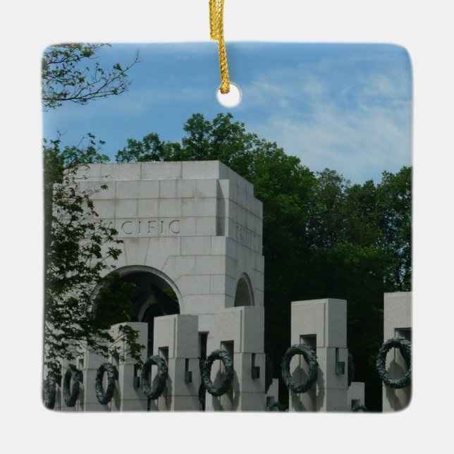 WWII-minneskransar II i Washington DC Julgransprydnad Keramik (Framsida)