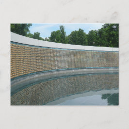 WWII-minnesmärket Freedom Wall i Washington DC Vykort