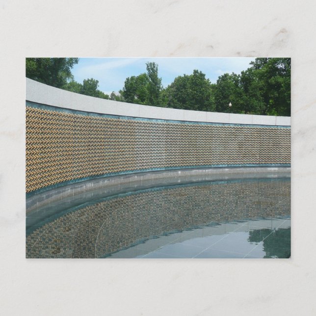 WWII-minnesmärket Frihetsmuren i Washington DC Vykort (Framsida)