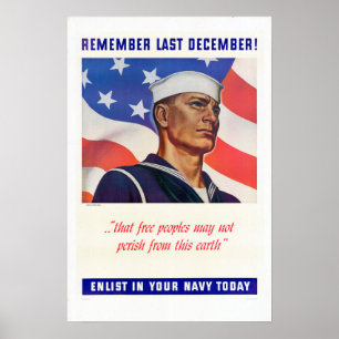 WWII minns sist December! Poster