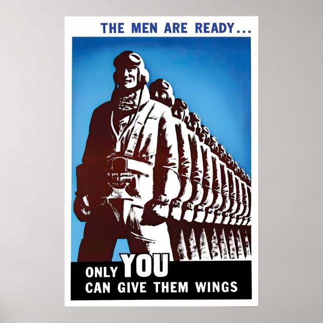 WWII Motorcykel Propagandaposter Kanada - Ge Poster (Framsidan)